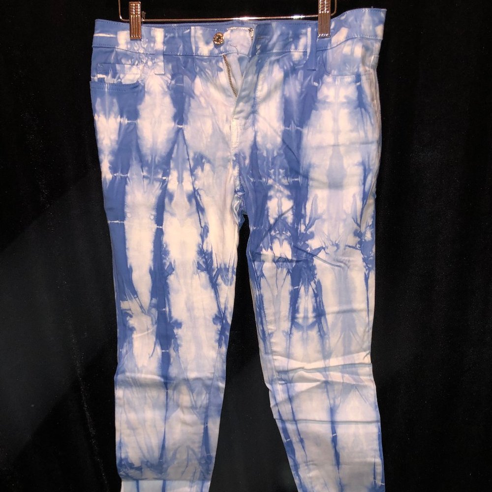 Bleu Jeans Los Angeles NEW Blue White Skinny Jeans Size 11 Women, Size 30 Men